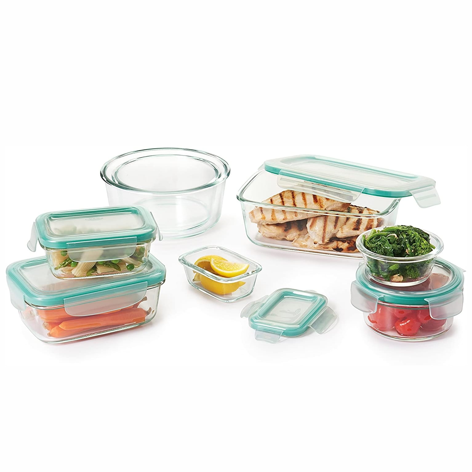 OXO Good Grips 14 Piece Clear Glass Bake, Serve, and Food Storage