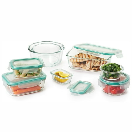 OXO - Good Grips 16 Piece Smart Seal Glass Container Set - Clear