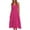 Hot Pink., variant on Akafmk Summer Dresses for Women Casual Dresses,Solid Color V-Neck Long Dress Sleeveless Spaghetti Straps Maxi Dresses Cotton Linen Boho Dress