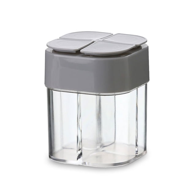 Monstrate Dispensador de salero y pimentero 4 en 1, tarro de condimentos de plástico con tapa, contenedor de almacenamiento de condimentos para barbacoa, Type3 NO3 Monstrate HA062119-02
