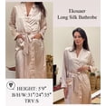 thumbnail image 2 of Ekouaer Silk Robes for Women Long Sleeve Satin Bathrobe Soft Lightweight Full Length Sleepwear with Pockets Bridesmaid Wedding Robes, 2 of 6