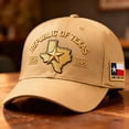 thumbnail image 2 of QSAWXQZ Men's Republic of Texas Map Baseball Cap Women Men Embroidered State Flag Patch Historic Theme Sun Protection Sun Hat Free Size, 2 of 9
