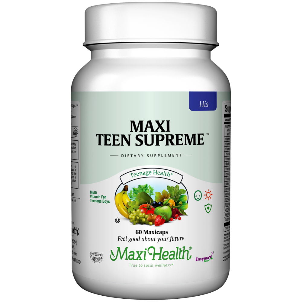 Maxi Health Teen Supreme Multivitamin Formula Supplement Capsules, His
