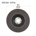 thumbnail image 2 of Disco de aletas Uxcell de 4 pulgadas, 320 grano, ruedas de lijado abrasivas con cubierta de malla de fibra, paquete de 10, 2 of 5