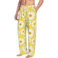 thumbnail image 2 of Uemuo Daisies Flowers Pattern Men's Wide Leg Palazzo Lounge Pants with Pockets Light Weight Loose Comfy Casual Pajama Pants-XX-Large, 2 of 9