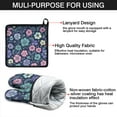 thumbnail image 7 of Pioneer Flower Kitchen Oven Mitt and Pot Holder Sets 4 Pcs for Baking, Cooking and Grilling, Heat Resistant Up To 392 °F, 7 of 7