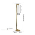 thumbnail image 5 of Henn&Hart 11" Brass Finish Metal/Fabric Floor Lamp, 5 of 9