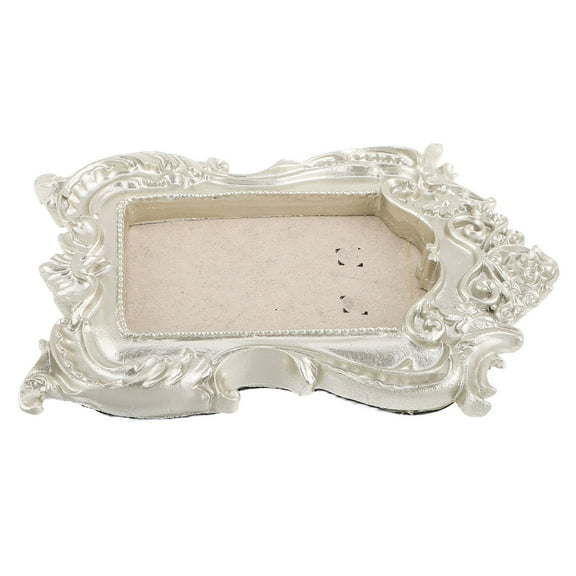 Toyvian 1Pack Decorative Photo Frame Photo Frame Silver Resin Vintage Wall Hanging 1Pack