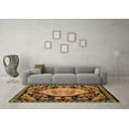 thumbnail image 3 of Ahgly Company Indoor Round Medallion Brown French Area Rugs, 6' Round, 3 of 4