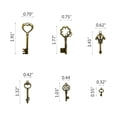 thumbnail image 6 of 40 Pcs Mixed Skeleton Keys in Antique Style Bronze Vintage Key Charms Small Skeleton Keys Charm for Birthday Party Wedding Favors Key Charms Set for Pendant Necklace DIY Jewelry Making Christmas Gift, 6 of 7