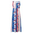 thumbnail image 7 of Women's 4th of July Patriotic Dress, Women Sexy Sleeveless Pocket Dress, Independence Day American Flag Printed Cotton Linen Design, Loose Fit Bohemian Style ,Blue L, 7 of 7