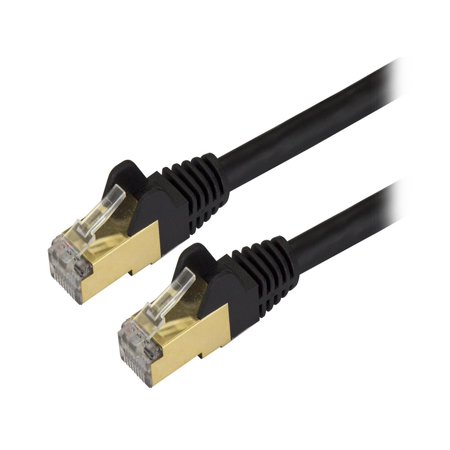 UPC: 0065030871488 | StarTech C6ASPAT2BK StarTech.com Cat6a Shielded Patch Cable – 2 ft – Black – Snagless RJ45 Cable – Ethernet Cord – Cat 6a Cable – 2ft