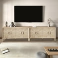 thumbnail image 6 of Large Buffet Sideboard Cabinet with Storage,60" Modern Cedenzas with 4 Sunburst Doors Buffet Table Wine Bar Coffee Bar Storage Cabinet for Living Room Hallway, Antique Natural, 6 of 8