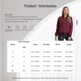 thumbnail image 7 of iiniim Women Bomber Jacket Full Zip Jacket Varsity Jacket Baseball Uniform Casual Outerwear Burgundy S, 7 of 7