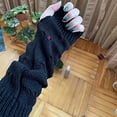 thumbnail image 2 of Kukuzhu Fairy Grunge Gloves Alt Emo Goth Accessories Fingerless Ripped Long Sleeve Arm Warmers Y2k Gyaru Arm Sleeve Harajuku, 2 of 3