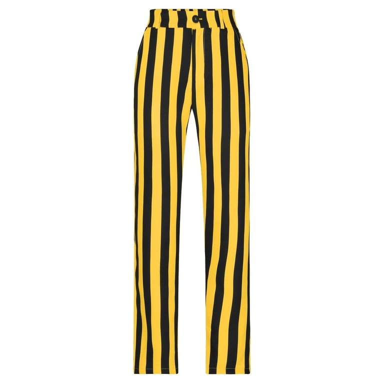 slim fit dress slacks The Everyday Pull On Pant. -- Khaki/Black Club Stripe – The Great main image 0