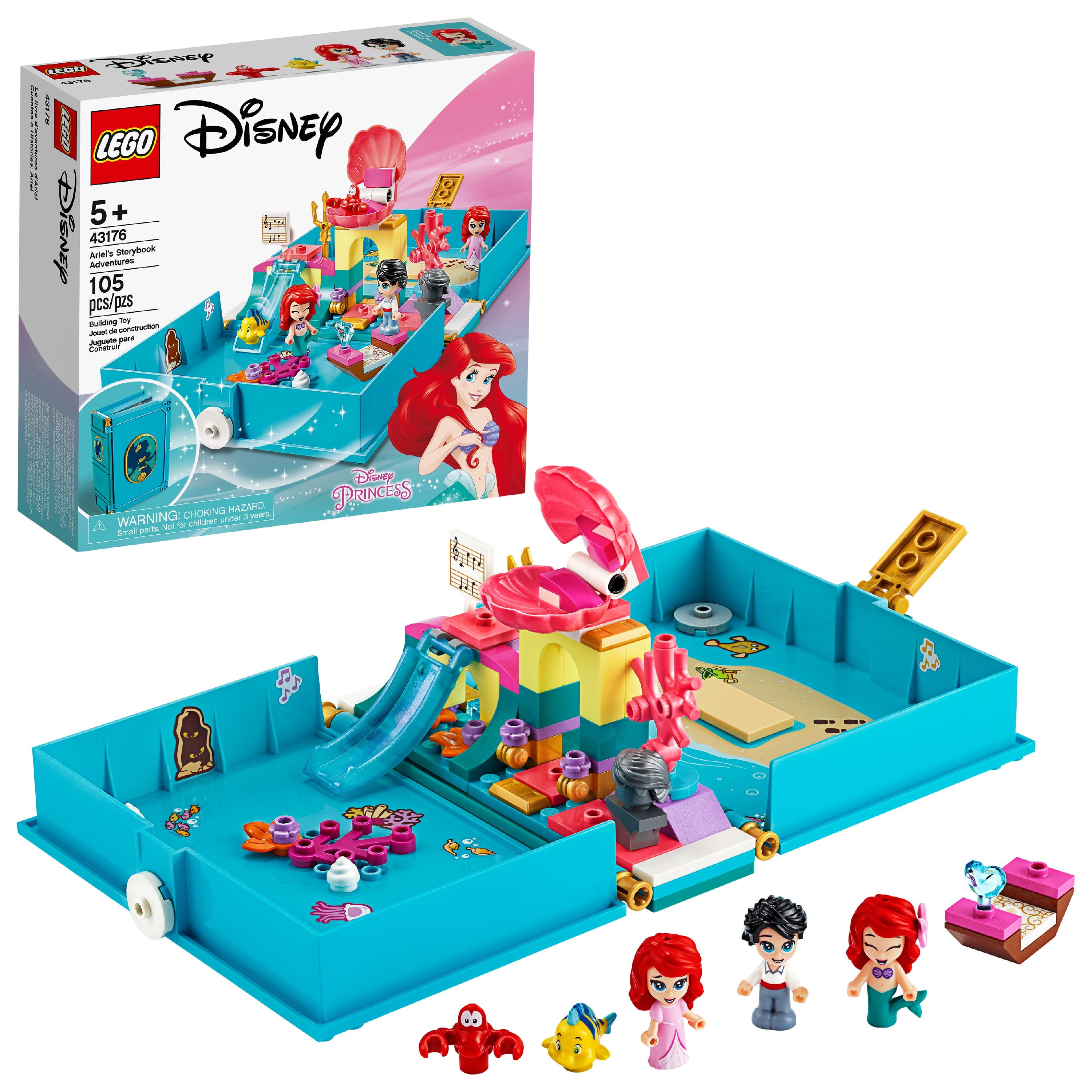Rytmisk Anonym fra nu af LEGO Disney Ariel's Storybook Adventures 43176 Little Mermaid Building Kit  (105 Pieces) - Walmart.com