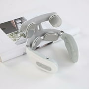 Neck Massager,Neck & Shoulder Massager,Vagus Nerve Stimulator for Neck4-Head Electric Massager,6 Modes & 14 Intensity Levels,Cordless Rechargeable Design,Shoulder Relaxation(White)