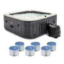 Intex PureSpa Plus Greystone Hot Tub, 94x28", w/ S1 Filter Cartridge 6-Pack
