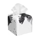 thumbnail image 1 of Fotbe Monochrome Flying Ravens Porta Pañuelos Decorativo de Cuero, Caja Cuadrada Moderna para Pañuelos Faciales, Organizador y Dispensador 5x5x5'', 1 of 7