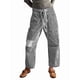 thumbnail image 1 of Jeans para Mujer Y2k con Rayas, Cordón Ajustable, Cintura Alta, Rectos, Pierna , Estilo Boyfriend, Pantalones Vaqueros Mom. Negro S, 1 of 8