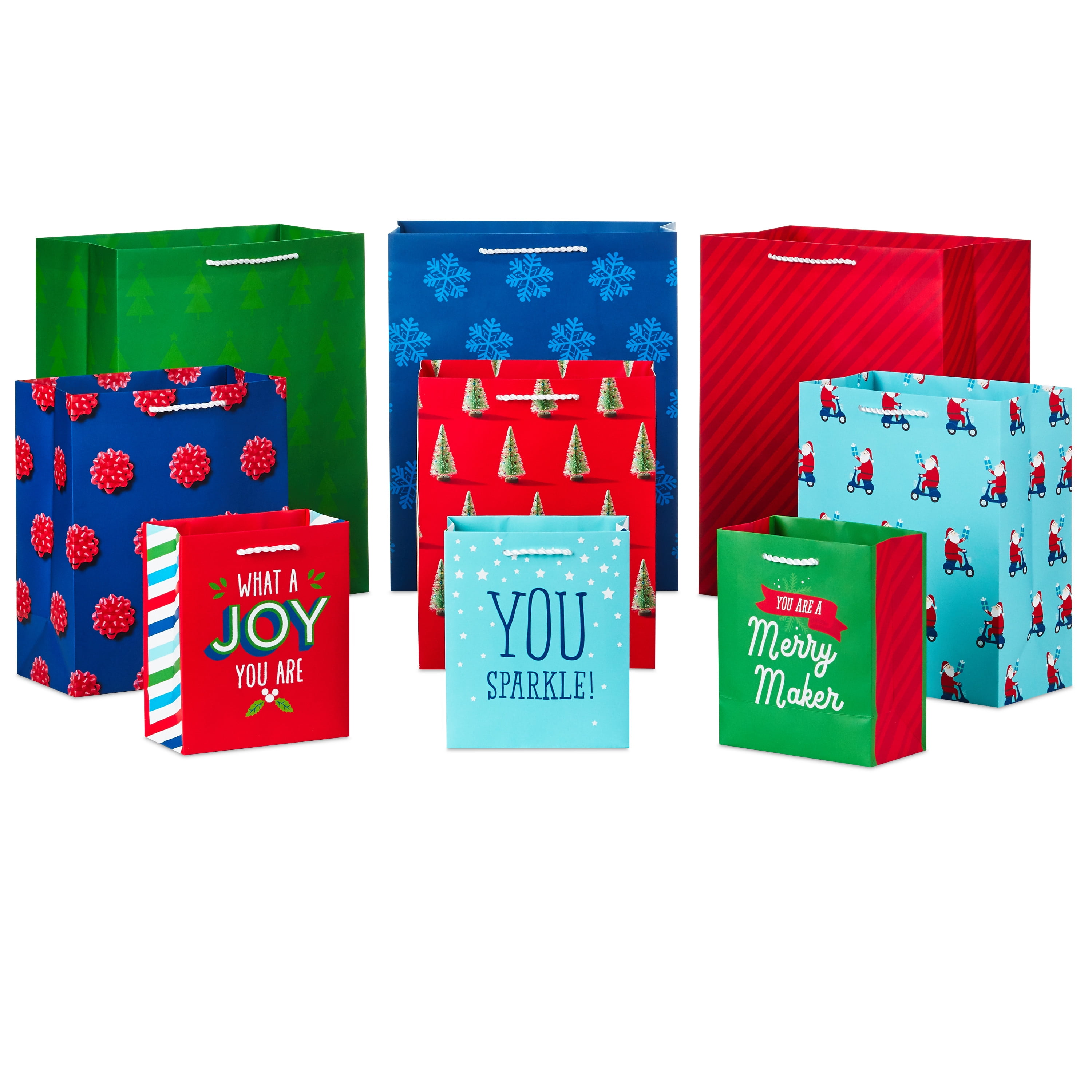 2x Jumbo Gift Bag Christmas Xmas Presents Extra Large Novelty Santa Red Set