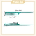 thumbnail image 2 of Unique Bargains Wide Tooth Rat Tail Comb Plastic Long Tail Comb Tip Tail Combs for Wet Curly Hair for Women Men Green, 2 of 7