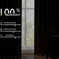 thumbnail image 2 of Full Blackout Linen Curtains 108 Inch Long Natural Thermal Insulated Drape Back Tab Drapes Room Darkening Noise Reducing Black Out Curtain for Bedroom 2 Panels Set W50, 2 of 15