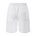 thumbnail image 6 of OSOLU Solid Color Men's Sports Sweatpants Knee Length Breathable Elastic Shorts Fitness Casual Running Shorts Men Daily Relaxed Fit Breathable Bottoms, 6 of 8