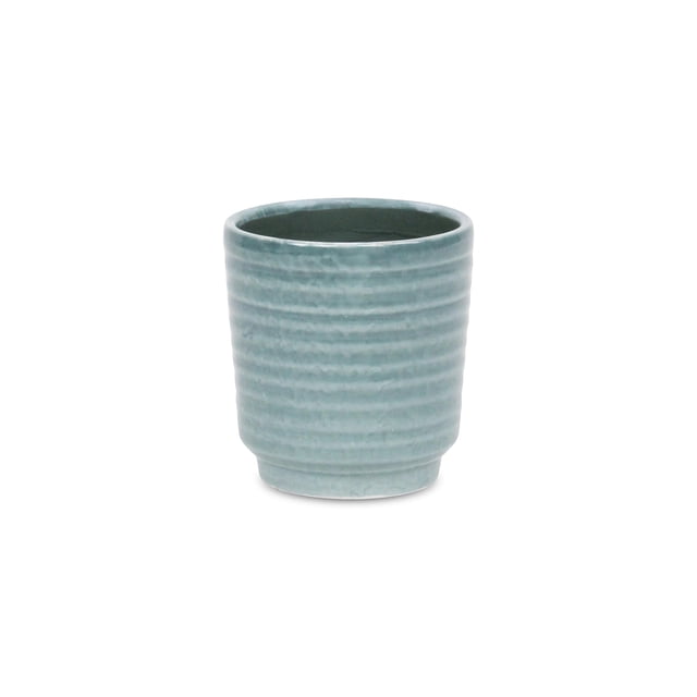 Cerámica ondulada verde celadón de Planter Cheung