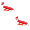 thumbnail image 3 of Yuarrent Señal de boya de inflado de buceo de nailon en colores llamativos, boya de torpedos, bandera de bola flotante Rojo 2Conjunto, 3 of 6