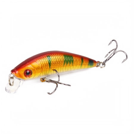 YSBDLQE Hard Plastic Fishing Lures - Minnow Bass Fishing Lures with 3D Eyes Treble Hooks Fishing Tackle for Trout Walleye River Lake Fishing Bait Lure