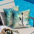 thumbnail image 4 of Dragonfly Animal Throw Pillow Cover Teal Green Yellow Gradient Text Cotton Linen Cushion Cover Throw Pillow Case with Invisible Zipper for Couch Sofa Bed Chair Car 24x24 Inch, 4 of 9