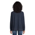 thumbnail image 3 of Time and Tru Women's Hacci Knit Pullover with Long-Sleeves, Single and 2-Pack, Sizes XS - XXL, 3 of 6