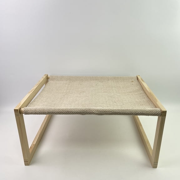 Buen Hogar Pet furniture,Large Breathable Cat Bed, Wooden Cat Hammock for Outdoor, 21 X 16.5 Inch Elevated Pet Furniture Suitable for Kitty, Puppy, Rabbit, Bunny and Small Animal