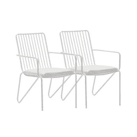 2-Piece MoDRN Industrial Wrought Iron Stacking Dining Chair