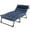 Noble Blue w/Fleece Pearl Pad, variant on Slsy Folding Sleeping Cots Bed with 2 Sided Mattress & Pillow, Folding Camping Cot, Adjustable 4-Position Folding Lounge Chair