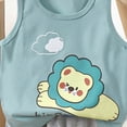 thumbnail image 4 of UAYOTSE Toddler Baby Boys Girls Breathable Pajamas 2-Piece Set Short Sleeve Tee Elastic Shorts Sleepwear Loungewear for Spring Summer Casual Wear,Sizes 18-24 Months, 4 of 4