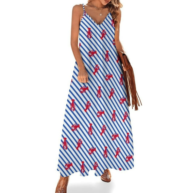 Langostas Patriot Preppy! Vestido sin mangas para mujer, vestido para ocasiones especiales, vestido de cumpleaños