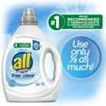 thumbnail image 3 of All Liquid Laundry Detergent, Free Clear for Sensitive Skin, 2X Concentrated, 110 Loads, 3 of 7