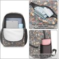 thumbnail image 4 of Bulldog and Floral Blue Pattern 17" School Backpacks for Teens,Waterproof Oxford Fabric,S-Shape Padded Straps for School,Travel,Hiking,Camping, 4 of 6