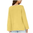 thumbnail image 4 of Timegard Sweaters for Women Fall Winter Casual Loose Drop Shoulder V Neck Long Sleeve Knit Pullover, 4 of 6