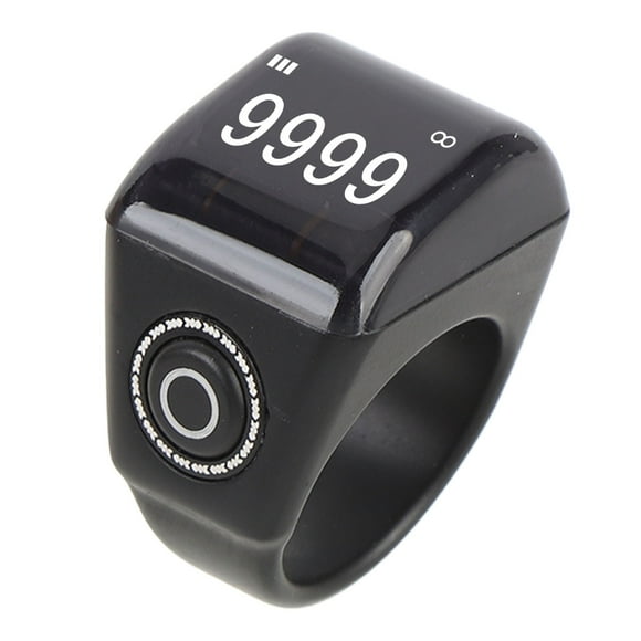 40mAh Battery Hand Tally Clicker Counter with 15 Days Battery Life, 9,999 Counts Digital Finger Counter for Sports, Gym, and Prayer Time Reminders