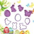 thumbnail image 3 of Molde De Galletas De Pascua Cortador De Galletas De Animales De Plástico Moldes De Conejo De Dibujos Animados Herramienta Para Hornear Cupcake Suministros Diy 9 Unids/Set Vogacara HA034485-00, 3 of 6