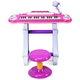 thumbnail image 1 of Patiojoy 37 Keys Kids Piano Electronic Keyboard Musical Piano Toy with Microphone&Stool, 1 of 8