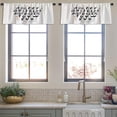 thumbnail image 3 of LALILO Kitchen Curtain Valance Cute Font And More Nursery Rod Pocket Window Curtain 52"x 18" Set of 2, 3 of 5