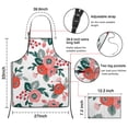thumbnail image 3 of Pioneer Flower Floral Print Pattern Apron-Garden Aprons for Women with Pockets-Cotton Linen Waterproof Kitchen Cooking Gardening Aprons Adjustable for Kitchen,Cooking,BBQ and Salon 33x27 Inch, 3 of 7
