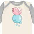 thumbnail image 4 of Inktastic Cute Axolotl Sitting on a Bubble Boys or Girls Long Sleeve Baby Bodysuit, 4 of 5