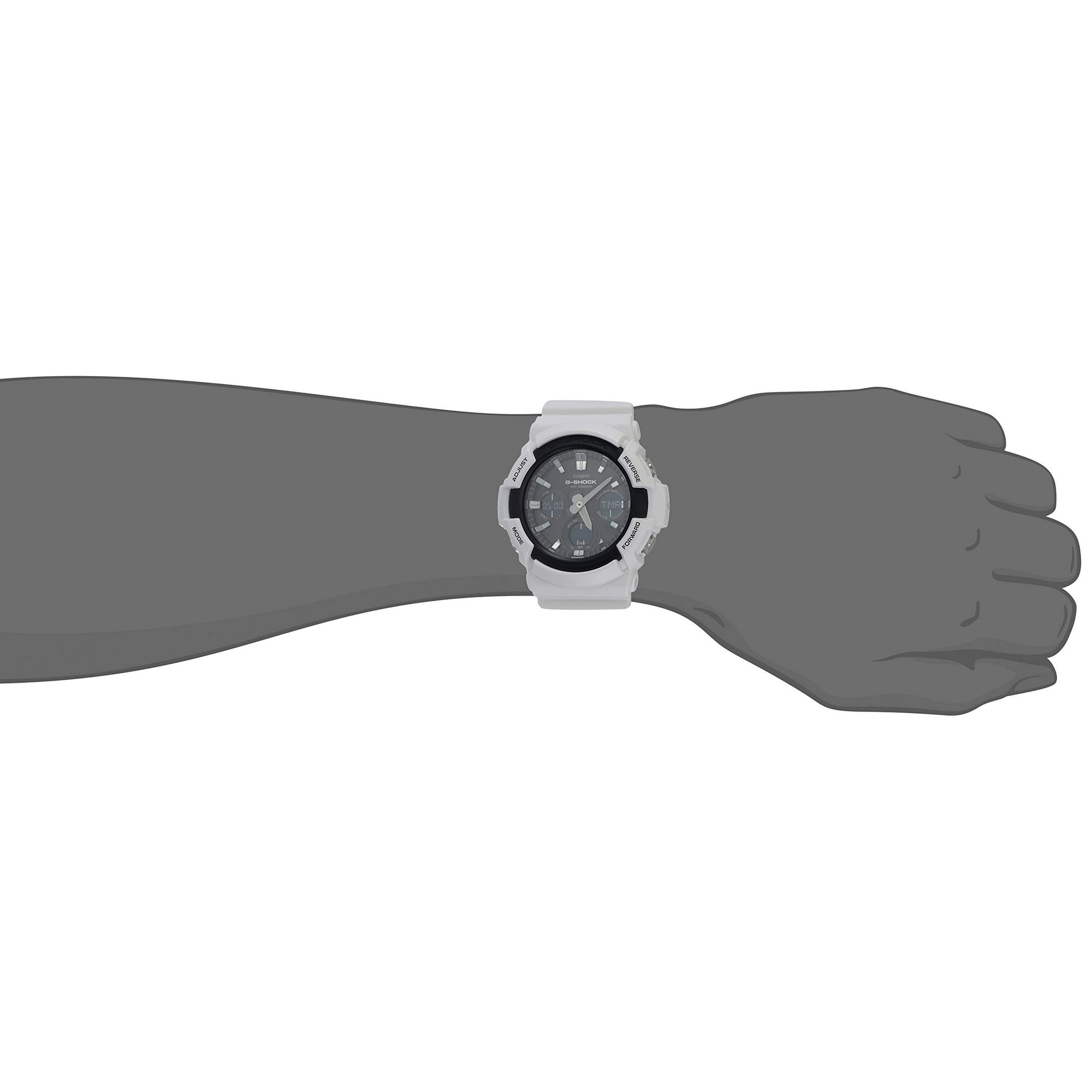 Casio Men s G Shock Analog Digital Tough Solar Watch White Walmart