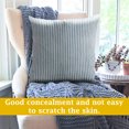 thumbnail image 4 of Throw Pillow Covers 18x18 Inch Set of 4, Corduroy Ribbed Decorative Square Pillowcases, Farmhouse Holiday Cushion Covers for Couch Sofa Living Room Bedroom Outdoor Home Decor, 4 of 5